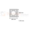 Oprawa downlight wpuszczana MDD MAXI UNO 1xGU10 wymiary perfektmarket.webp