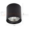 Oprawa sufitowa downlight tuba CHLOE ANTI GLARE AR111 GU10 stała czarna wymiary perfektmarket.webp