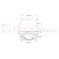 Oprawa sufitowa downlight Plaza AR111 ES111 ruchoma pojedyncza wymiary perfektmarket.webp