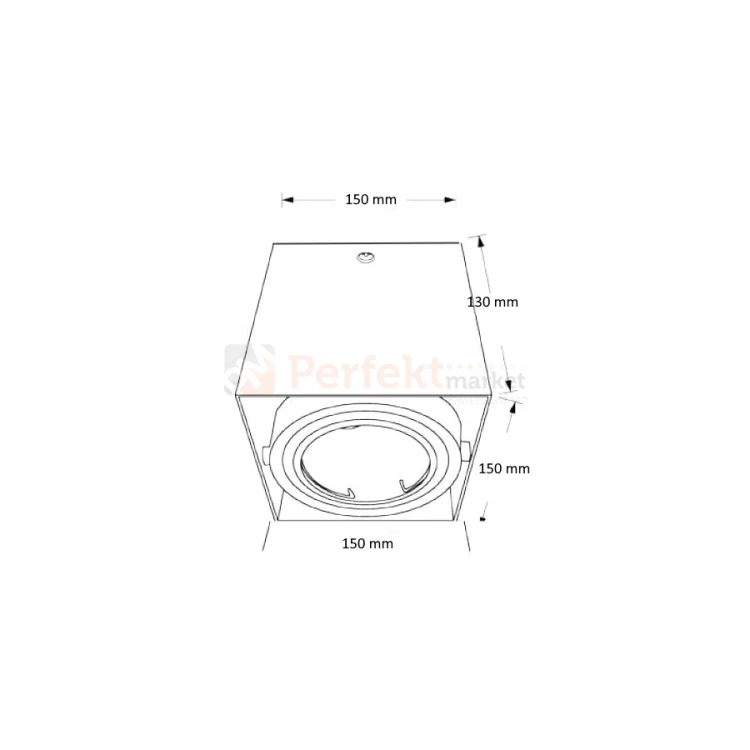 Oprawa sufitowa downlight Plaza AR111 ES111 ruchoma pojedyncza wymiary perfektmarket.webp