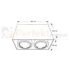 Oprawa sufitowa downlight Plaza AR111 ES111 ruchoma podwojna wymiary perfektmarket.webp