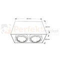 Oprawa sufitowa downlight Plaza AR111 ES111 ruchoma podwojna wymiary perfektmarket.webp