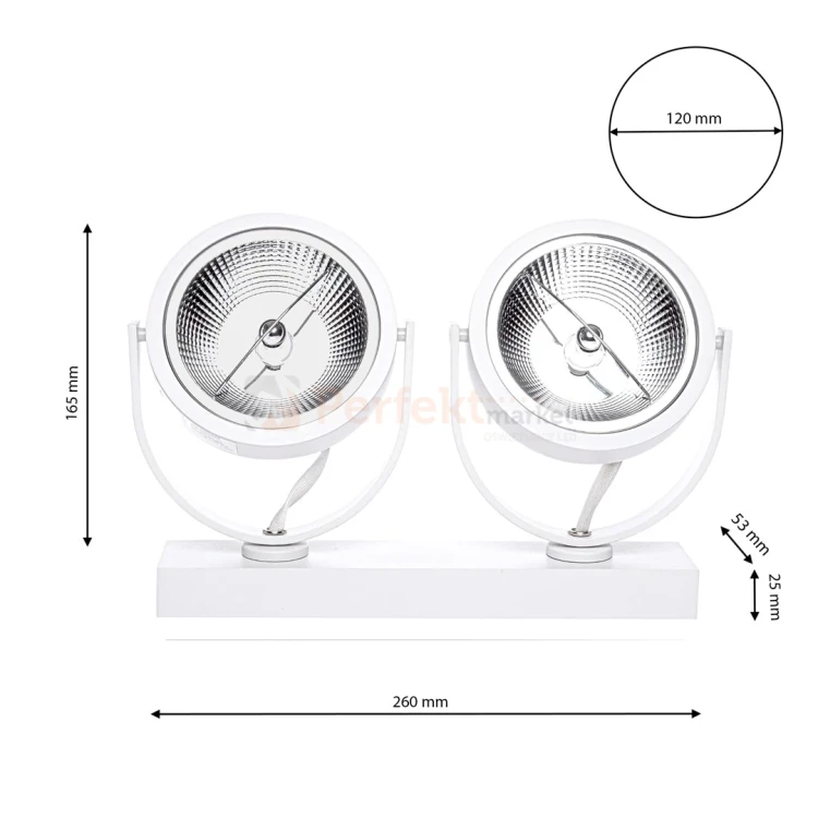 Oprawa natynkowa spot LUGAR WHITE 2xAR111 GU10 Milagro ML5705 3 perfektmarket olsztyn.webp