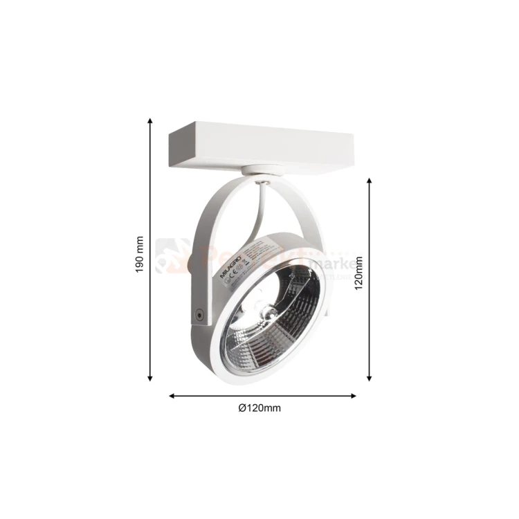 Oprawa natynkowa spot LUGAR WHITE 1xAR111 GU10 Milagro ML5703 perfektmarket 3.webp