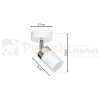 Oprawa ścienno sufitowa spot JOKER WHITE 1xGU10 MLP898 wymiary perfektmarket.webp