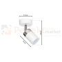 Oprawa ścienno sufitowa spot JOKER WHITE 1xGU10 MLP898 wymiary perfektmarket.webp