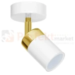 Oprawa ścienno sufitowa biało złota spot JOKER WHITE GOLD 1xGU10 MLP6128 perfektmarket.webp