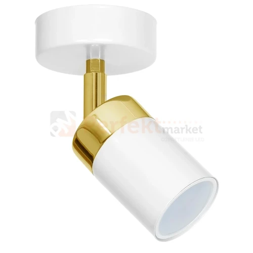 Oprawa ścienno sufitowa biało złota spot JOKER WHITE GOLD 1xGU10 MLP6128 perfektmarket.webp