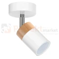 Oprawa ścienno sufitowa biała drewno spot JOKER WHITE WOOD 1xGU10 MLP6299 perfektmarket.webp