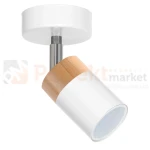 Oprawa ścienno sufitowa biała drewno spot JOKER WHITE WOOD 1xGU10 MLP6299 perfektmarket.webp