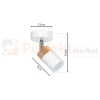Oprawa ścienno sufitowa biała drewno spot JOKER WHITE WOOD 1xGU10 MLP6299 wymiary perfektmarket.webp