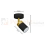 Oprawa ścienno sufitowa czarno złota spot JOKER BLACK GOLD 1xGU10 MLP6123 wymiary perfektmarket.webp
