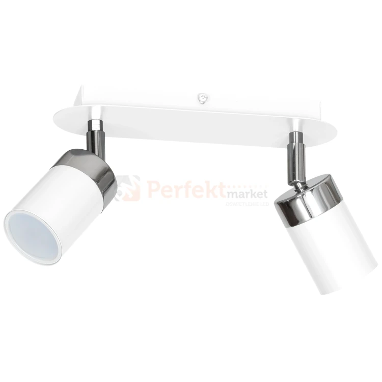 Lampa sufitowa biała chrom spot JOKER WHITE 2xGU10 MLP899 Milagro 3 perfektmarket.webp