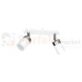 Lampa sufitowa biała chrom spot JOKER WHITE 2xGU10 MLP899 Milagro perfektmarket.webp