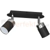 Lampa sufitowa czarna chrom spot JOKER BLACK 2xGU10 MLP911 1 perfektmarket.webp