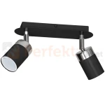 Lampa sufitowa czarna chrom spot JOKER BLACK 2xGU10 MLP911 1 perfektmarket.webp