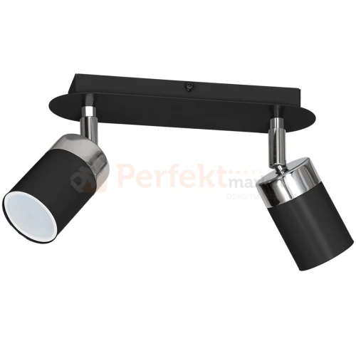 Lampa sufitowa czarna chrom spot JOKER BLACK 2xGU10 MLP911 1 perfektmarket.webp