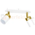 Lampa sufitowa biała złota spot JOKER WHITE GOLD 2xGU10 MLP6129 1 perfektmarket.webp