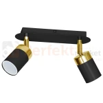 Lampa sufitowa czarna złota spot JOKER BLACK GOLD 2xGU10 MLP6124 1 perfektmarket.webp