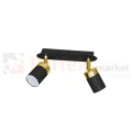 Lampa sufitowa czarna złota spot JOKER BLACK GOLD 2xGU10 MLP6124 perfektmarket.webp