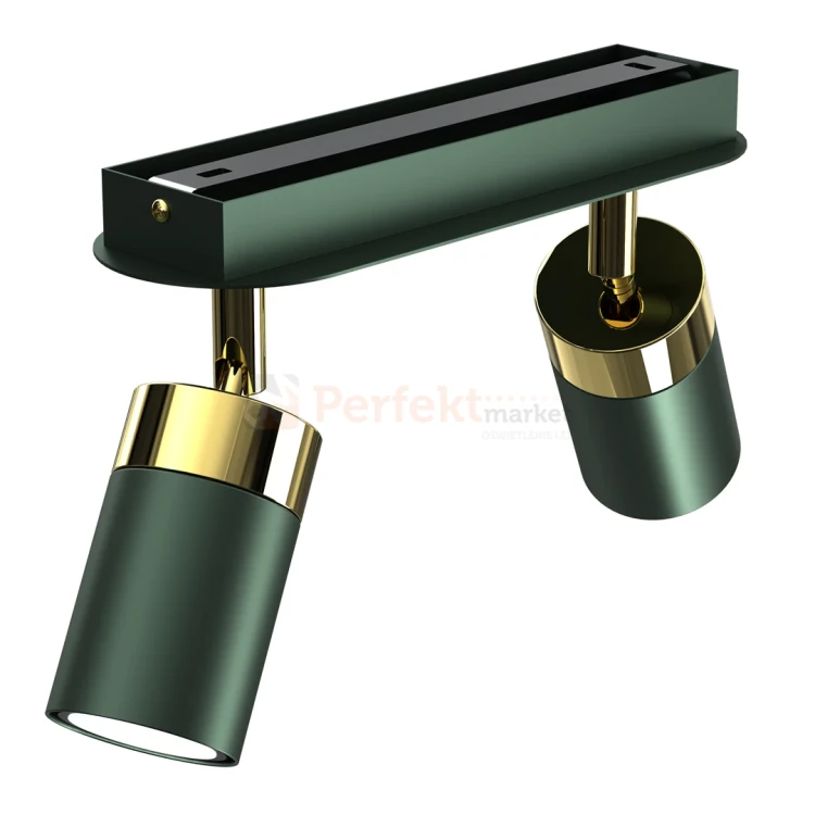 Lampa sufitowa czarna zielona złota JOKER GREEN GOLD 2xGU10 MLP7718 2 perfektmarket.webp