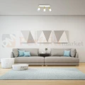 Lampa sufitowa biała złota JOKER WHITE GOLD 3xGU10 MLP6130 aranżacja perfektmarket.webp