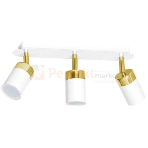 Lampa sufitowa biała złota JOKER WHITE GOLD 3xGU10 MLP6130 perfektmarket.webp