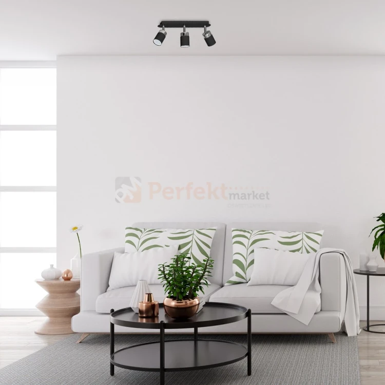 Lampa sufitowa czarna chrom JOKER BLACK 3xGU10 MLP912 aranżacja 1 perfektmarket.webp