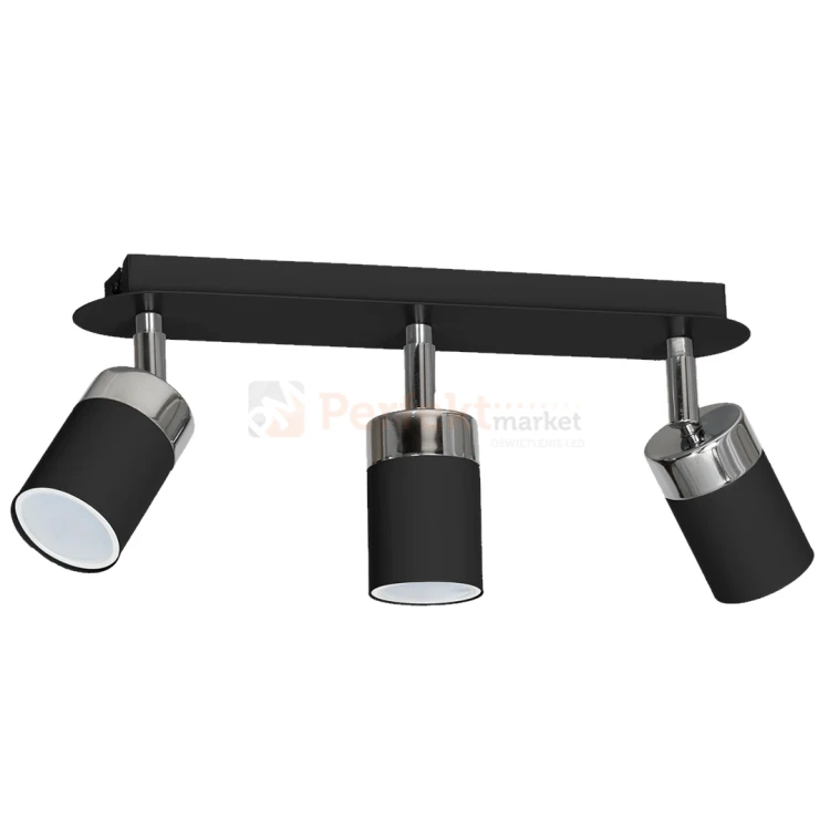 Lampa sufitowa czarna chrom JOKER BLACK 3xGU10 MLP912 perfektmarket.webp