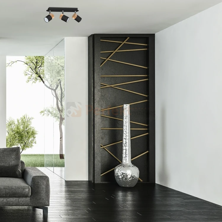 Lampa sufitowa czarna drewno JOKER BLACK WOOD 3xGU10 MLP6304 aranżacja 1 perfektmarket.webp