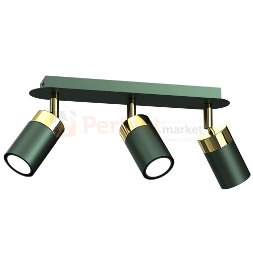 Lampa sufitowa zielona złota JOKER GREEN GOLD 3xGU10  MLP7719 perfektmarket.webp