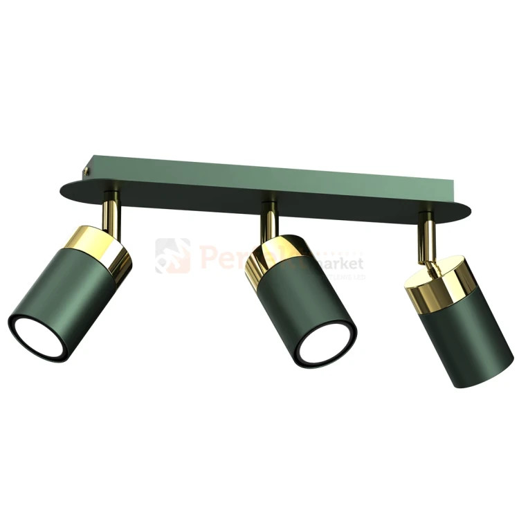 Lampa sufitowa zielona złota JOKER GREEN GOLD 3xGU10  MLP7719 perfektmarket.webp