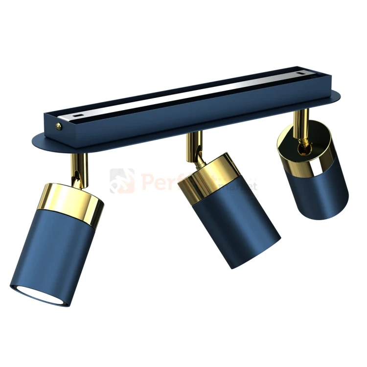 Lampa sufitowa granatowa złota JOKER NAVY BLUE GOLD 3xGU10 MLP7724 2 perfektmarket.webp