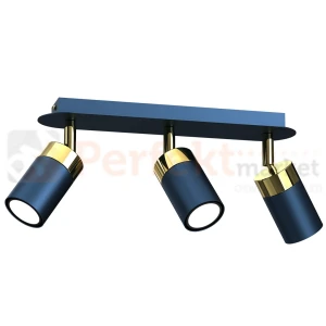 Lampa sufitowa granatowa złota JOKER NAVY BLUE/GOLD 3xGU10 MLP7724