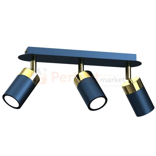 Lampa sufitowa granatowa złota JOKER NAVY BLUE GOLD 3xGU10 MLP7724 perfektmarket.webp