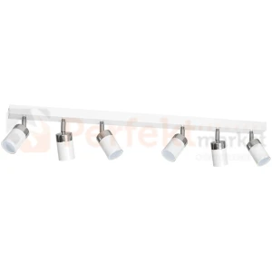 Lampa sufitowa biała chrom spot JOKER WHITE 6xGU10 MLP908