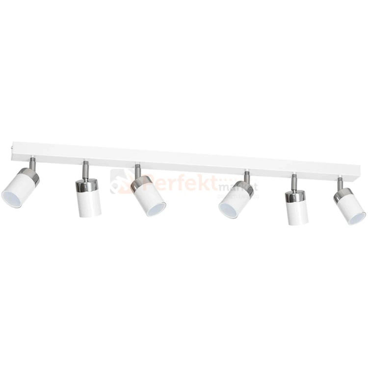 Lampa sufitowa biała chrom spot JOKER WHITE 6xGU10 MLP908 perfektmarket.webp