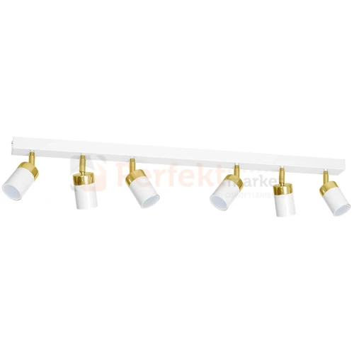 Lampa sufitowa biała złota spot JOKER WHITE GOLD 6xGU10 MLP6131 perfektmarket.webp