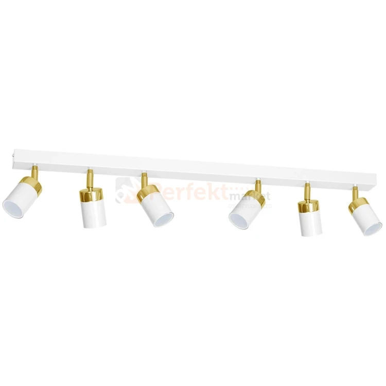 Lampa sufitowa biała złota spot JOKER WHITE GOLD 6xGU10 MLP6131 perfektmarket.webp