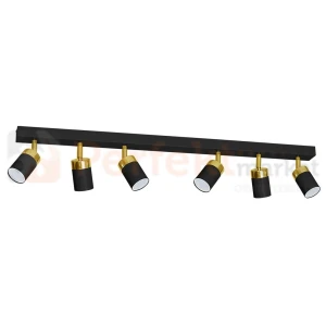 Lampa sufitowa czarna złota spot JOKER BLACK/GOLD 6xGU10 MLP6126