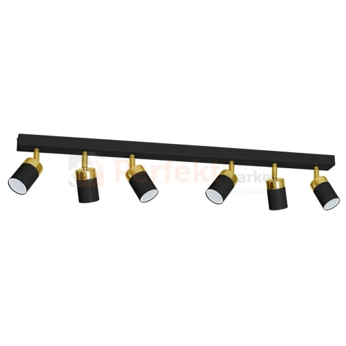 Lampa sufitowa czarna złota spot JOKER BLACK GOLD 6xGU10 MLP6126 1 perfektmarket.webp