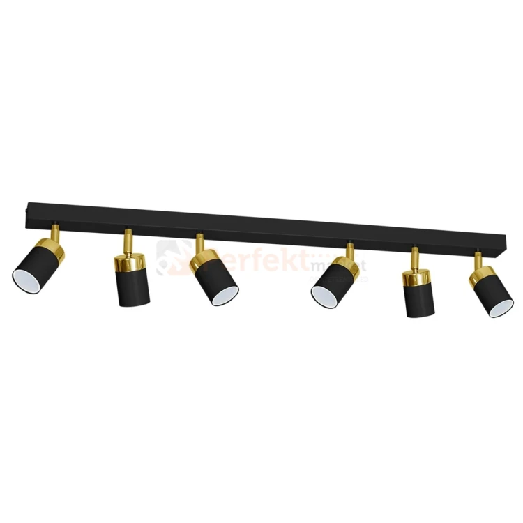 Lampa sufitowa czarna złota spot JOKER BLACK GOLD 6xGU10 MLP6126 1 perfektmarket.webp