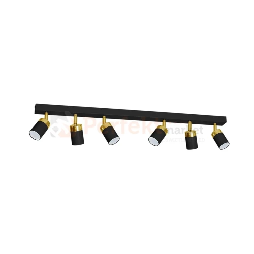 Lampa sufitowa czarna złota spot JOKER BLACK GOLD 6xGU10 MLP6126 perfektmarket.webp