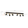 Lampa sufitowa czarna złota spot JOKER BLACK GOLD 6xGU10 MLP6126 wymiary perfektmarket.webp