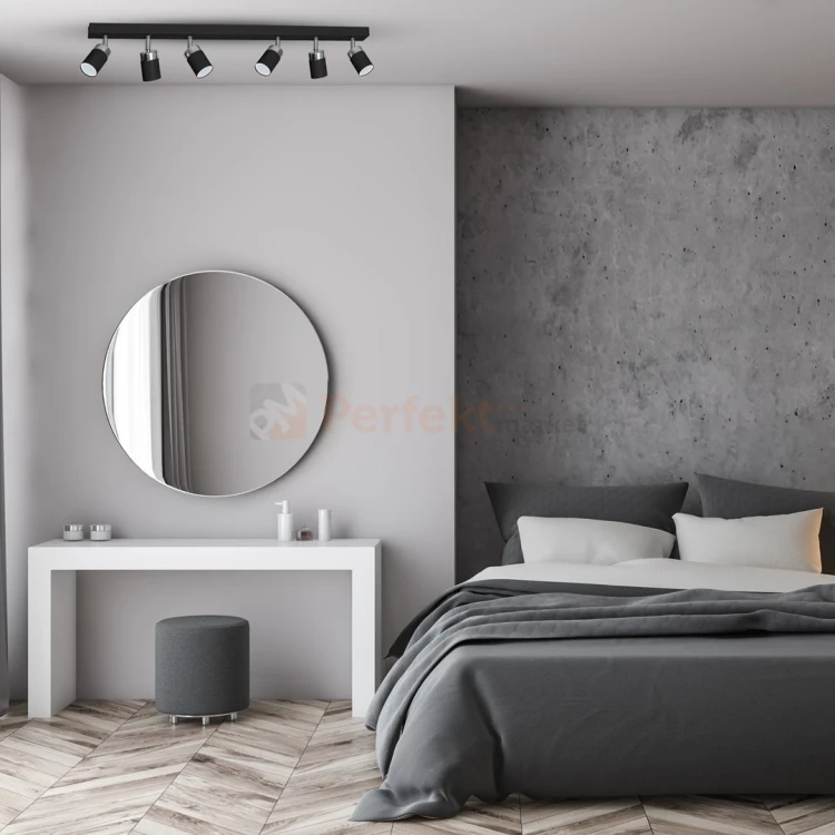 Lampa sufitowa  czarna chrom spot JOKER BLACK 6xGU10 MLP1340 aranżacja perfektmarket.webp