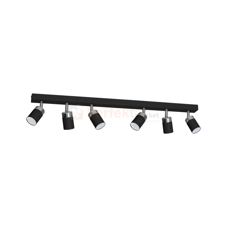 Lampa sufitowa  czarna chrom spot JOKER BLACK 6xGU10 MLP1340 perfektmarket.webp