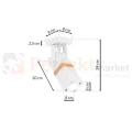 Oprawa ścienno sufitowa biała drewno spot VIDAR WHITE 1xGU10 MLP5405 wymiary perfektmarket.webp