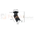 Oprawa ścienno sufitowa czarna drewno spot VIDAR BLACK 1xGU10 MLP5400wymiary  perfektmarket.webp