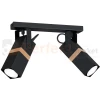 Lampa sufitowa czarna drewno spot VIDAR BLACK 2xGU10 MLP5401 1  perfektmarket.webp
