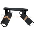 Lampa sufitowa czarna drewno spot VIDAR BLACK 2xGU10 MLP5401 1  perfektmarket.webp
